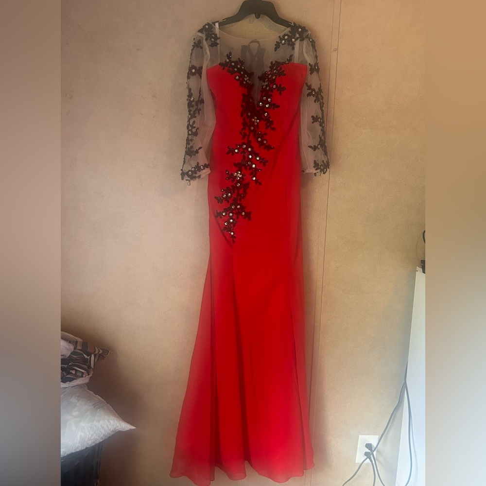 Red floral dress. Price negotiable!